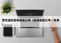 受欢迎的深圳装修公司（深圳装修公司一览表）