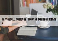 房产税网上申报步骤（房产税申报在哪里操作）