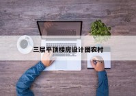 三层平顶楼房设计图农村