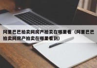 阿里巴巴拍卖网房产拍卖在哪里看（阿里巴巴拍卖网房产拍卖在哪里看到）