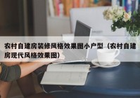 农村自建房装修风格效果图小户型（农村自建房现代风格效果图）