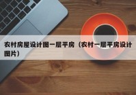 农村房屋设计图一层平房（农村一层平房设计图片）