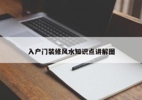 入户门装修风水知识点讲解图