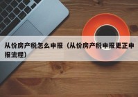 从价房产税怎么申报（从价房产税申报更正申报流程）