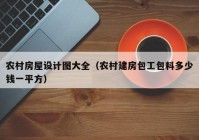 农村房屋设计图大全（农村建房包工包料多少钱一平方）